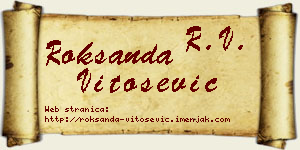 Roksanda Vitošević vizit kartica